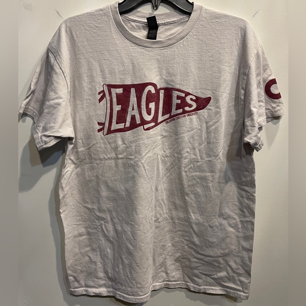 Gildan White and Red Eagles Graphic Tee